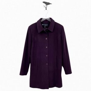 Reaction by Kenneth Cole Purple Wool Coat Size 14